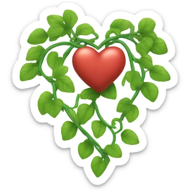 Vine heart sticker