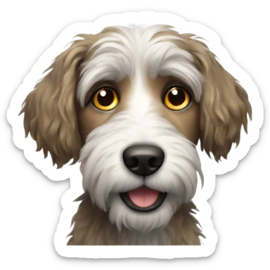 Scruffy dog sticker