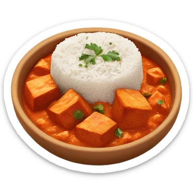 Paneer tikka masala and rice sticker