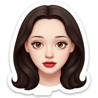 Kat Dennings real features  sticker