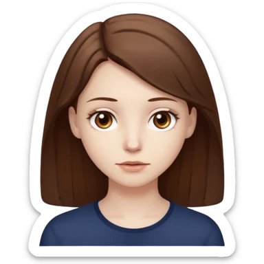Pale skin, 3a hair brown, brown eyes sticker