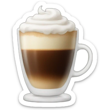 Coffee with frothing sticker