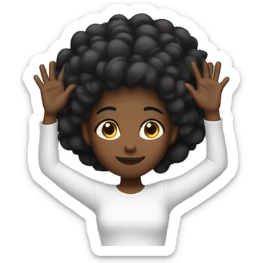 oh my goodness with hands on top of head black girl sticker