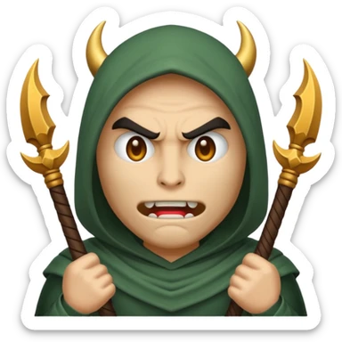 animated emoji for a player called prophet of doom IDK shrug emote sticker