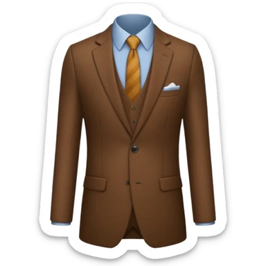 Give me a brown suit with stick just the clothes  sticker