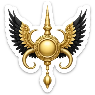 Holy Emblem with black wings and horn sticker