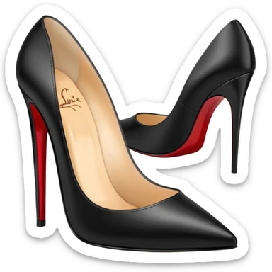 louboutin heels black sticker