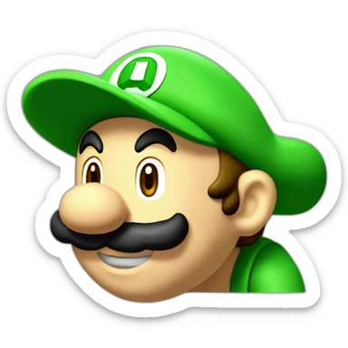 Luigi from super Mario bros sticker