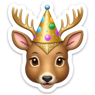 a new year's deer, Christmas mood sticker