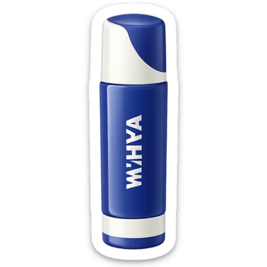 generate an ios genmoji of a NIVEA lip balm sticker