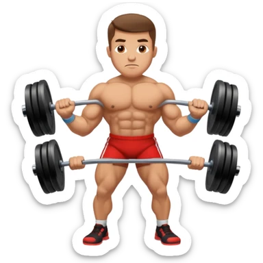 Strongman with Weights sticker