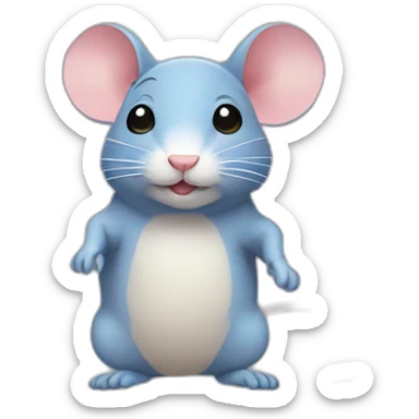 Un rat qui vomi un arc en ciel sticker