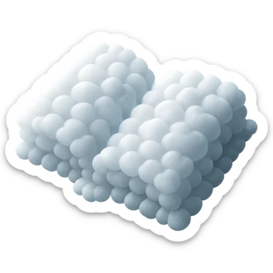 top view of a thick open book made entirely of small, very bright white fluffy convex clouds, matte glass style, no background sticker
