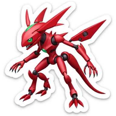 Inteleon-Scizor-Genesect-Bisharp-Pokémon-Fusion, full body sticker