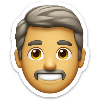 Hombre canoso con anteojos y chaqueta de enfermero sonriendo  sticker