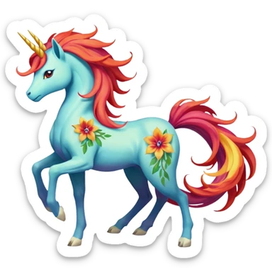Suicune-Rapidash-Meganium-fusion (full body) sticker