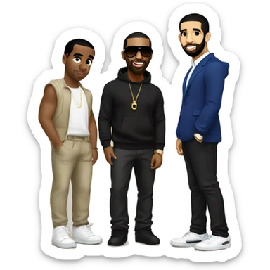 P diddy with drake sticker