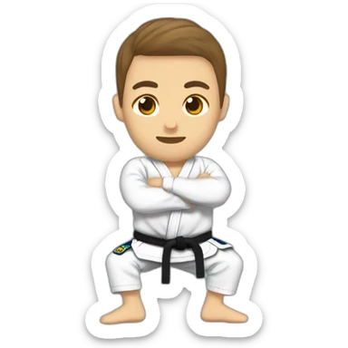 Atleta de bjj haciendo armbar sticker