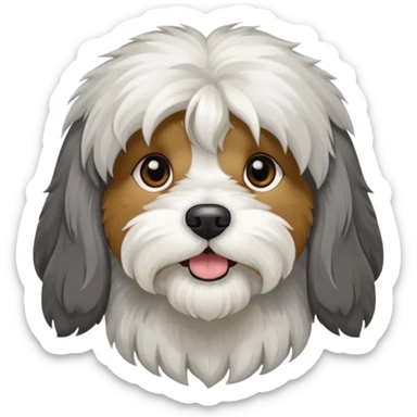 Tibetan terrier with an underbite sticker