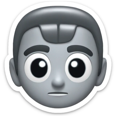 mega man grey color sticker