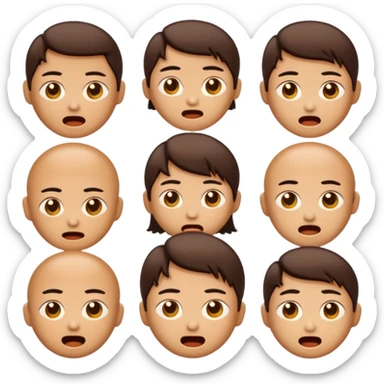 create an emoji set of a cartoonish character from china's bronze age of arts doing different emotions sticker