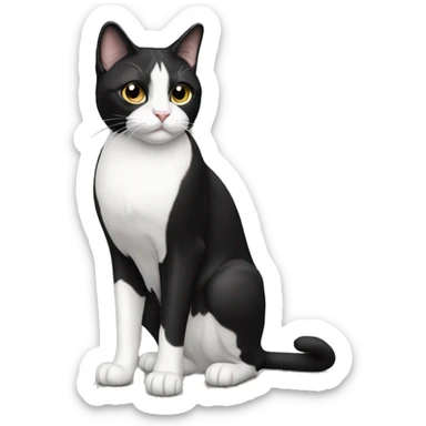 Tuxedo Cat Breed Full Body sticker