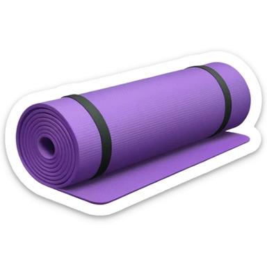  Purple yoga mat rolled up  sticker