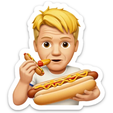 gordon ramsay eat hotdog sticker
