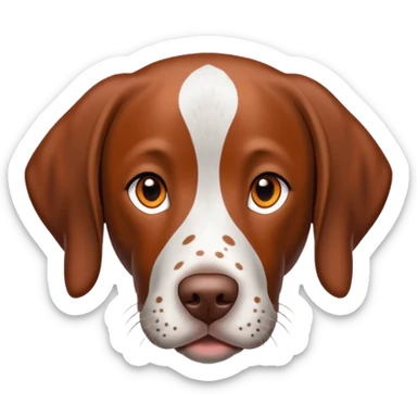 white and orange spotted german short haired pointer no tail sticker