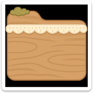 Render this folder. Remove the plants. KEEP THE STYLE INTACT. Render it as if it were open. white frills, but the plants at the very top can stay. sticker