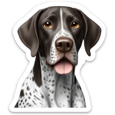 German Shorthaired Pointer Dog Black and White sticker