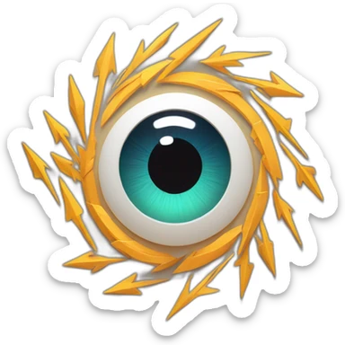 circle of inward facing arrows forming a eye ui sticker