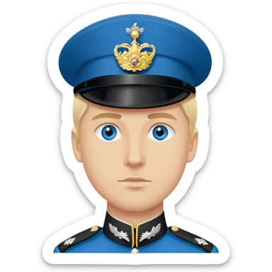 Blonde blue eyed guy in the British guard uniform sticker