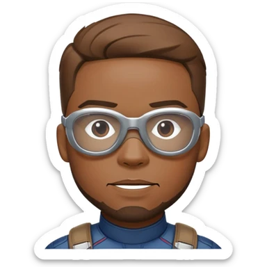 sam wilson with side-whiskers wear safety glasses from  from captain america: civil war sticker