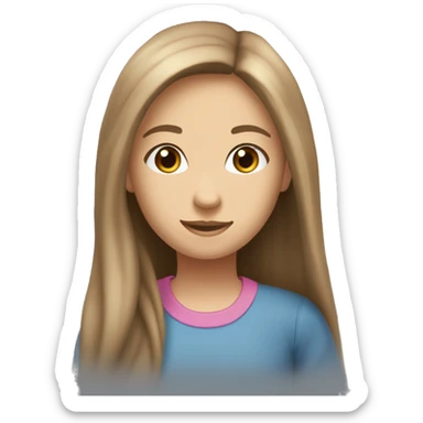 my name is Elena i would like to create my emoji for a 6 year classroom. I´m tall, straigh, long and light brown hair, my skin is quite white and my eyes are blue. i ussually wear comfy clothes like jeans and t-shirts.my favourite colors are pink sticker
