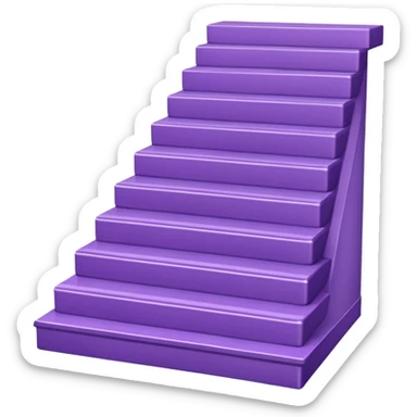 42-foot purple steps in floor map with lines no no stairs sticker