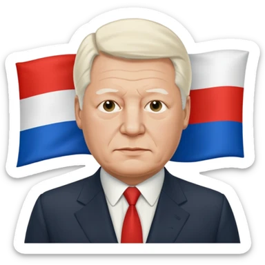 Boris Eltsin and Russian 1991 flag sticker