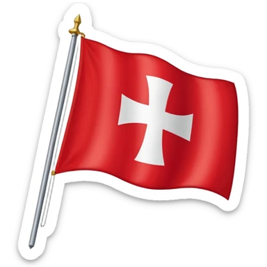 Le drapeau savoyard est de format rectangulaire. Il a un fond rouge légèrement plus foncé que le drapeau de la suisse, et une croix centrée atteignant les bords du drapeau. sticker