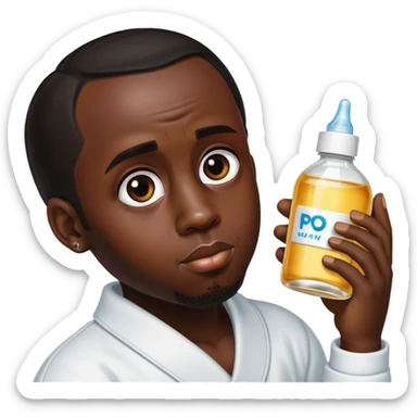 P diddy and baby oil  sticker