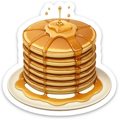 A waterfall filled with pancakes sticker