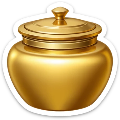 Produtos de beleza delicado com tampa dos potes dourados e fundo transparente pra usar como figurinha sticker
