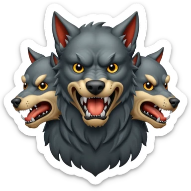 The three headed hound, cerberus sticker