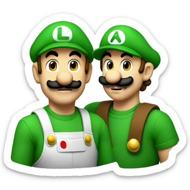 Luigi and Mario  sticker
