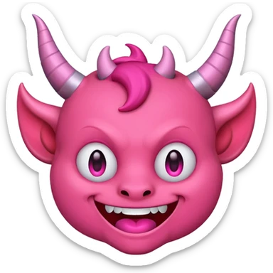 Devil emoji but pink 😈 sticker