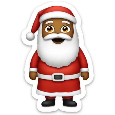 Santa wearing a lavalava skirt sticker
