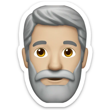 White male long gray beard Toronto maple leafs jersey sticker