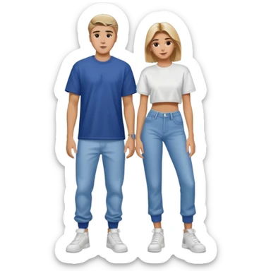 Justin bieber et hailey bieber  voir tous le corps  sticker