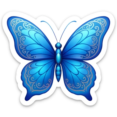 mariposa azul sticker