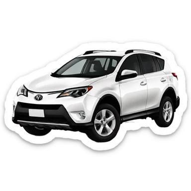 White Toyota RAV4 sticker
