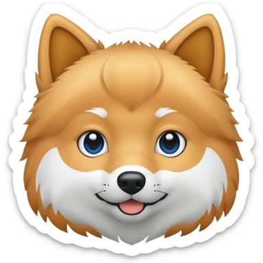 Ein blaer quadrat komplett blau eckig spitz ohne gesicht sticker